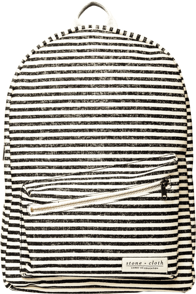 Stylish Hiking Backpack with Striped Design PNG