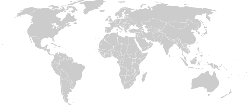 Stylized World Map on Black Background PNG