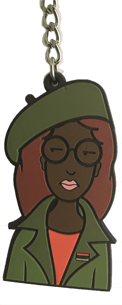 Stylish Keychain of a Trendy Character PNG