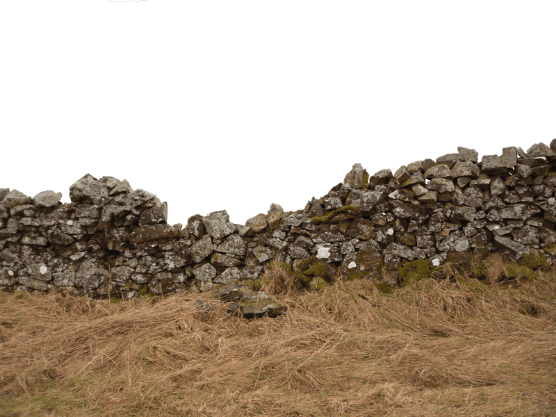 Serene Landscape with Jade Stone Wall PNG