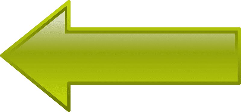 Bright Green Arrow Pointing Left PNG