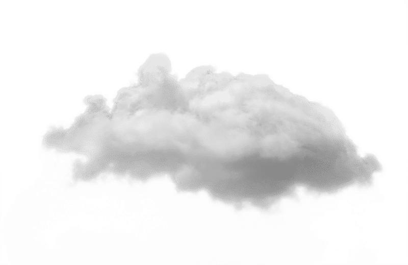 Gentle White Cloud Floating in a Blue Sky PNG