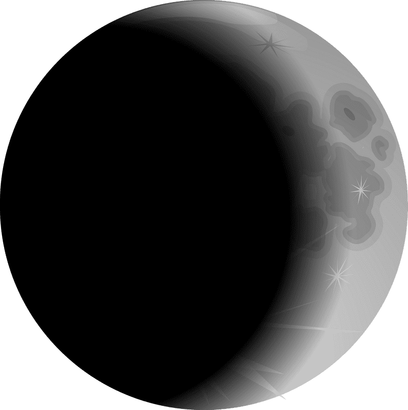 Mystical Moon in Shadowed Light PNG