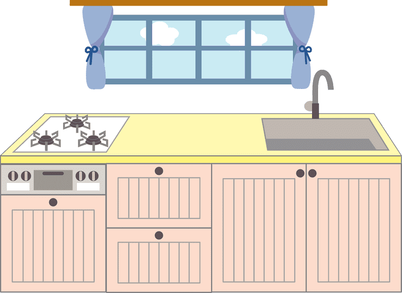 Charming Kitchen Island with Modern Appliances PNG