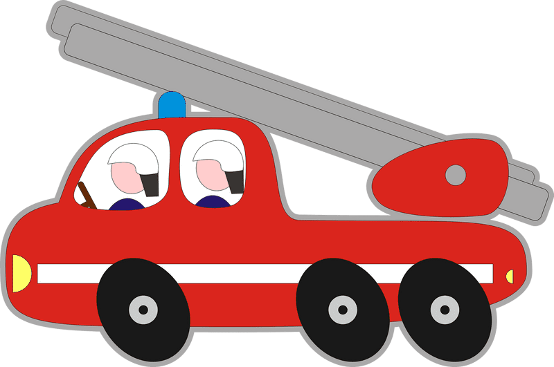 Fictional Firefighter Delivery Truck Adventure PNG