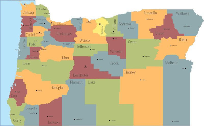 Colorful Regions of the USA Map PNG
