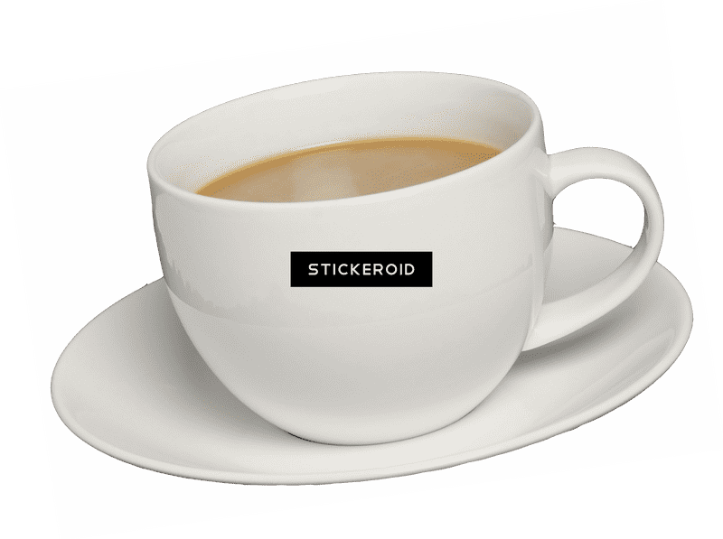 Elegant Coffee Cup on a Bed of Coffee Beans PNG