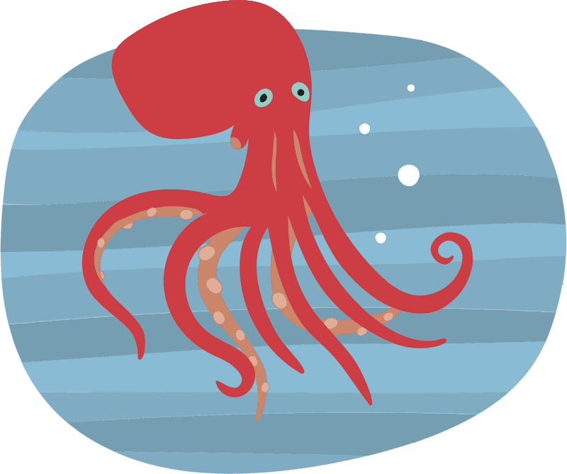 Graceful Dance of Octopus Tentacles Underwater PNG