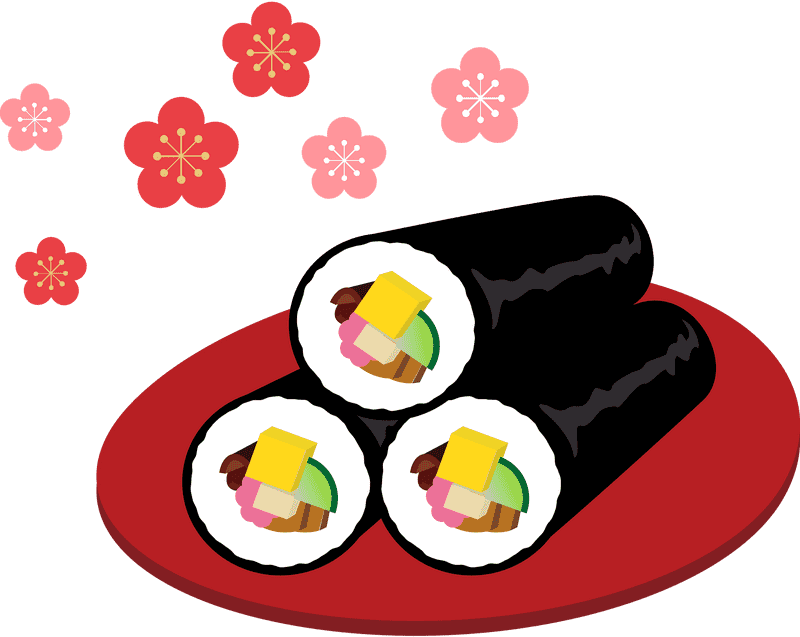 Delicious Sushi Rolls with Colorful Toppings PNG