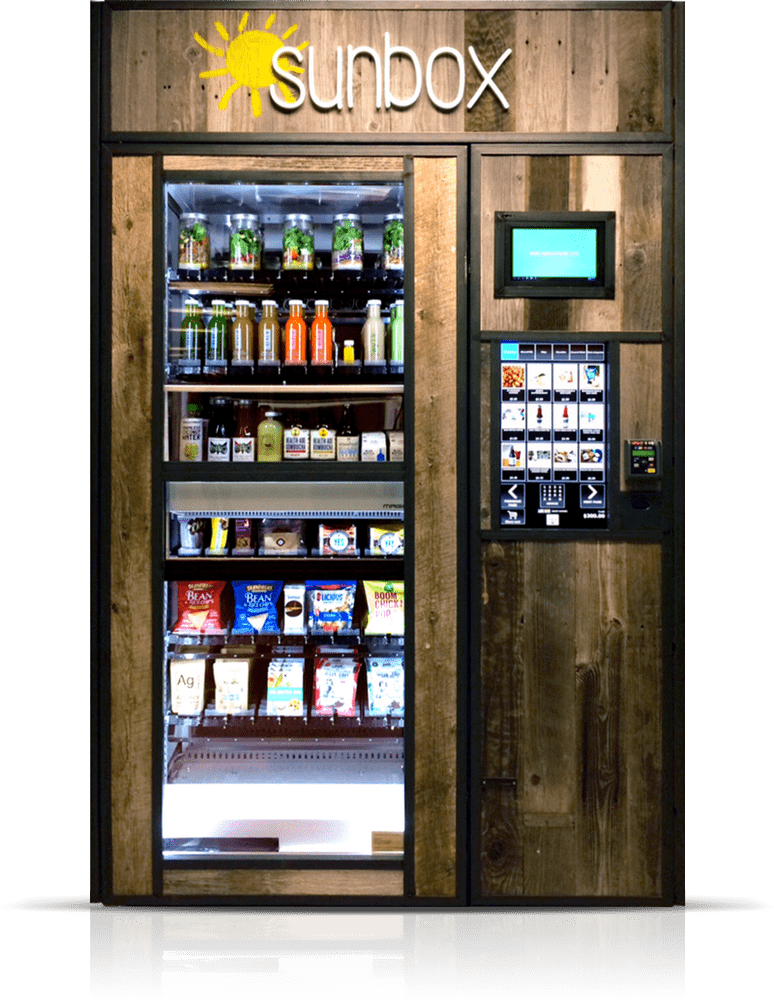 Sunbox Healthy Vending Machine for Refreshing Snacks PNG