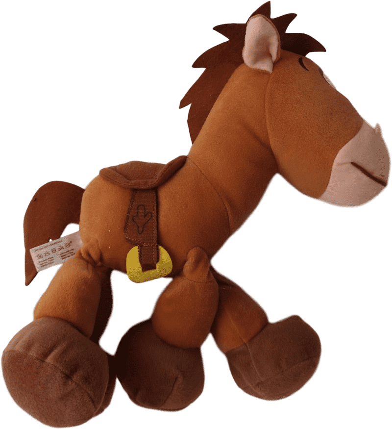 Adorable Plush Toy Horse with Saddle PNG
