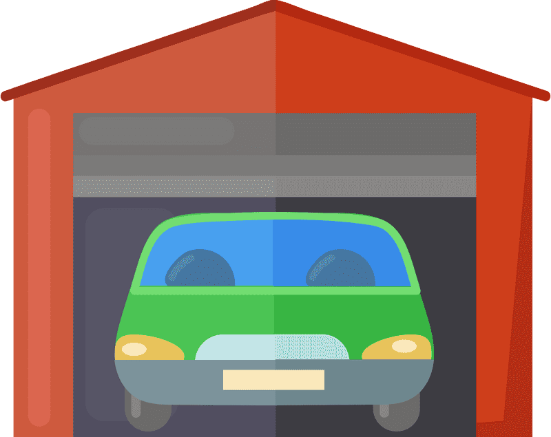 Colorful Parking Garage Entrance Illustration PNG