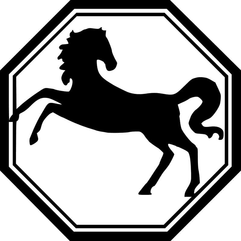 Chinese Horse Emblem of Fortune PNG