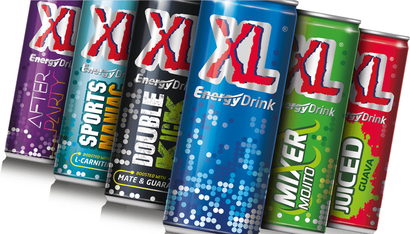 XL Energy Drink Variety Pack Showcase PNG