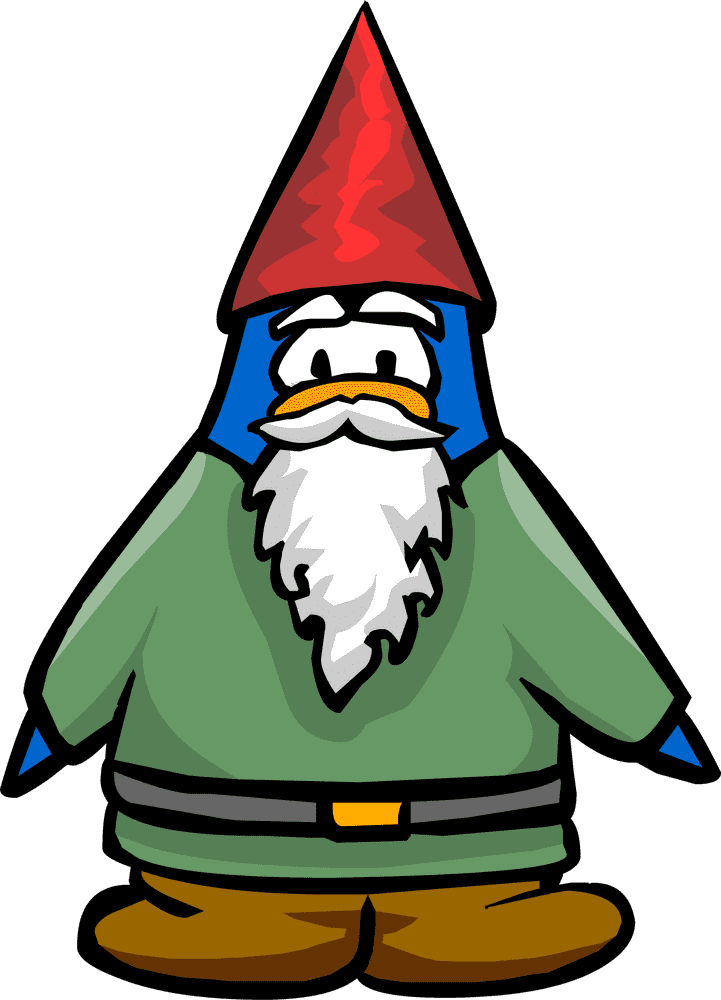 Whimsical Garden Gnome with a Cheerful Expression PNG