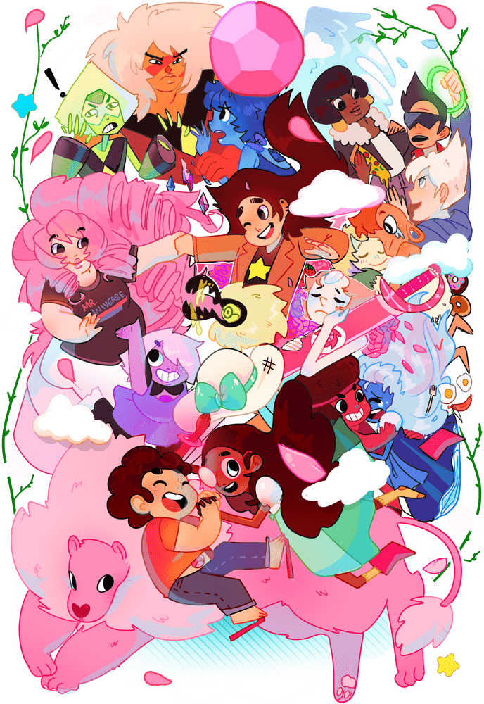 Whimsical Family Adventures in a Colorful World PNG