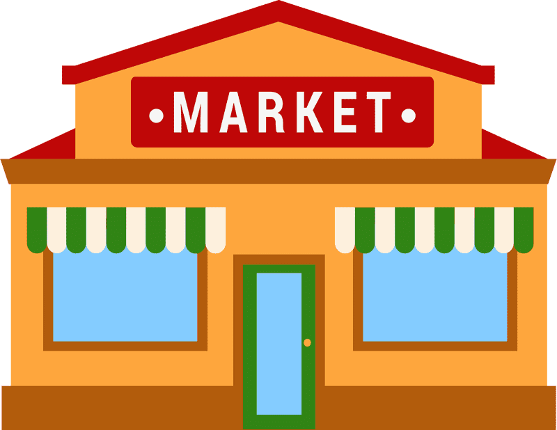 Charming Local Grocery Market Store PNG