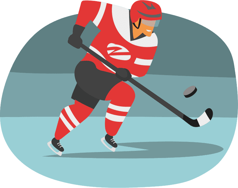 Dynamic Ice Rink Hockey Action PNG