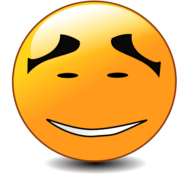 Blissful Emoticon of Pure Happiness PNG