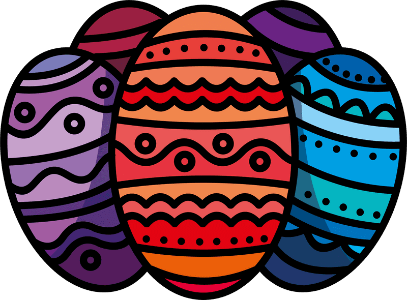 Easter Egg Celebration Delight PNG