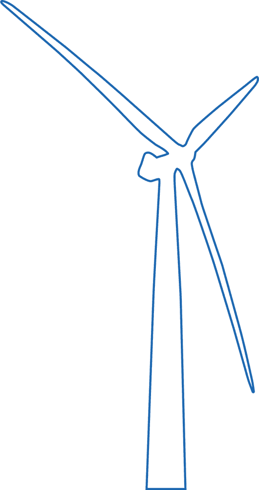 Elegant Wind Turbine Design for Clean Energy PNG