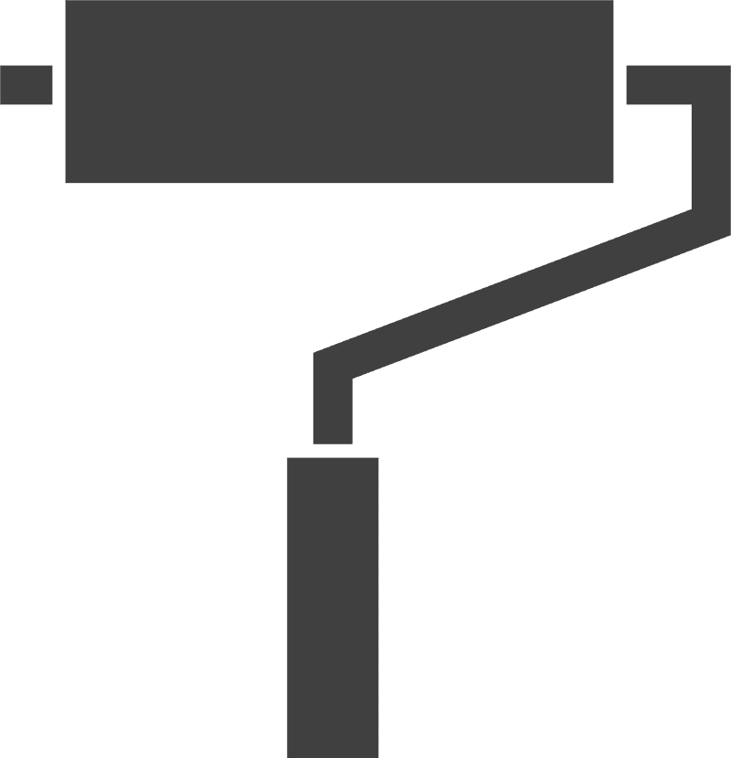 Colorful Creations with a Paint Roller PNG