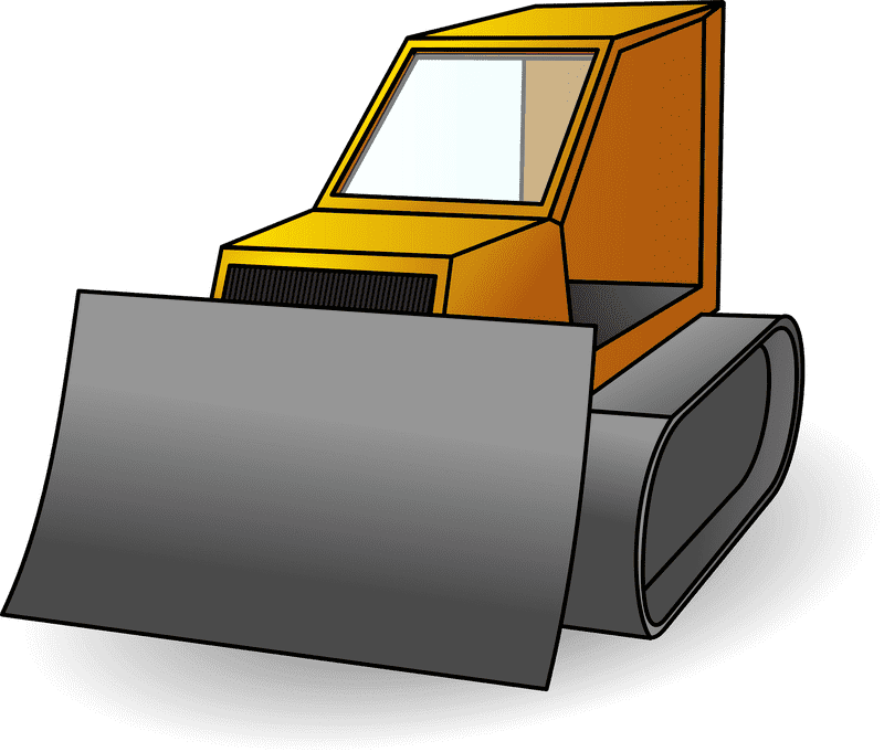 Bulldozer Mighty Earth Mover in Action PNG