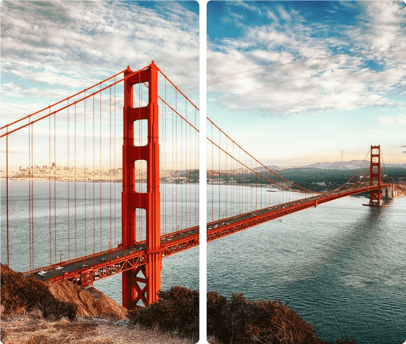 Golden Gate Bridge at Dusk Serenity PNG