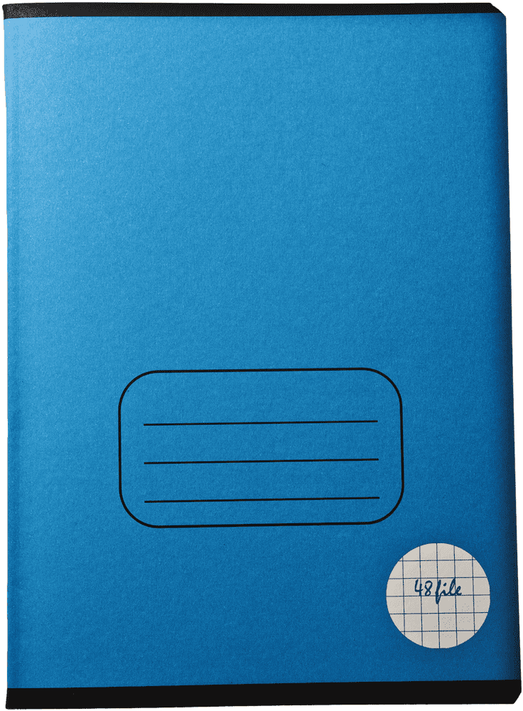 Vibrant Blue Notebook for Creative Thoughts PNG