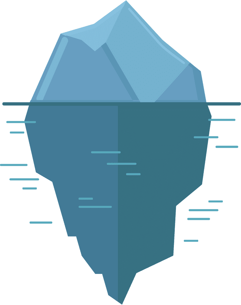 Majestic Iceberg A Glimpse Below the Surface PNG