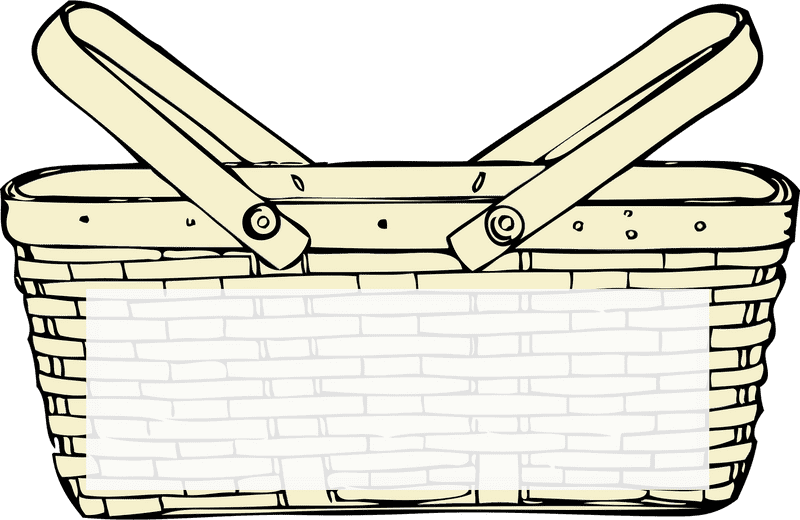 Charming Picnic Basket for Outdoor Delights PNG