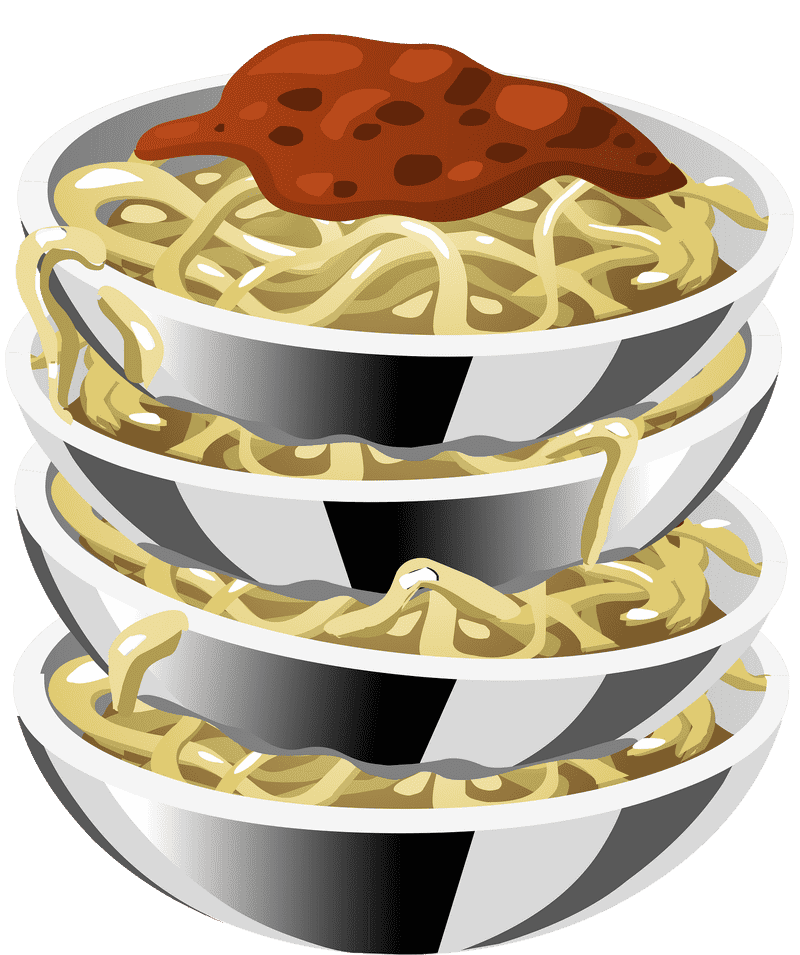 Deliciously Stacked Pasta Bowl Delight PNG