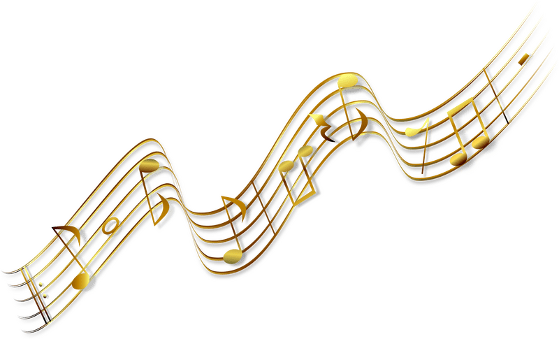 Melodic Flow of Music Notes PNG