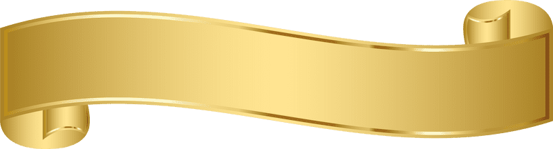 Elegant Golden Ribbon Banner Design PNG