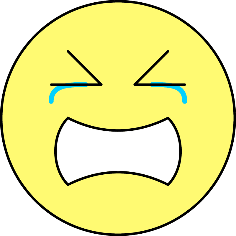 Emoticon of Deep Sorrow and Tears PNG