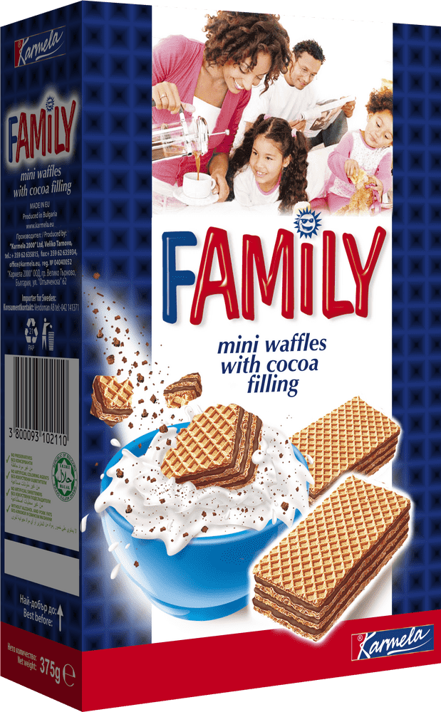 Waffle Family Delights with Cocoa Filling PNG