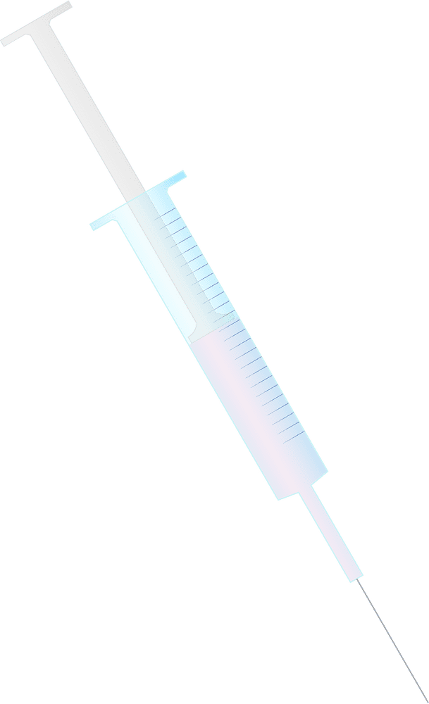 Colorful Syringe for Medical Use PNG
