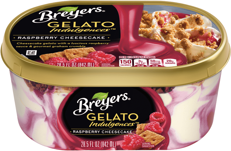 Decadent Raspberry Cheesecake Gelato Cup Delight PNG