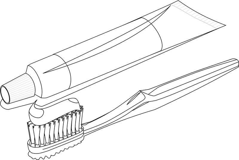 Essential Toothpaste and Toothbrush Care Set PNG