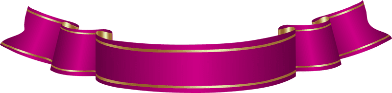 Elegant Gold-Trimmed Pink Banner PNG