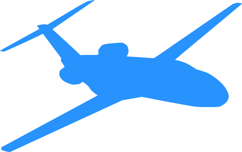 Jet Engine in Sleek Aircraft Silhouette PNG