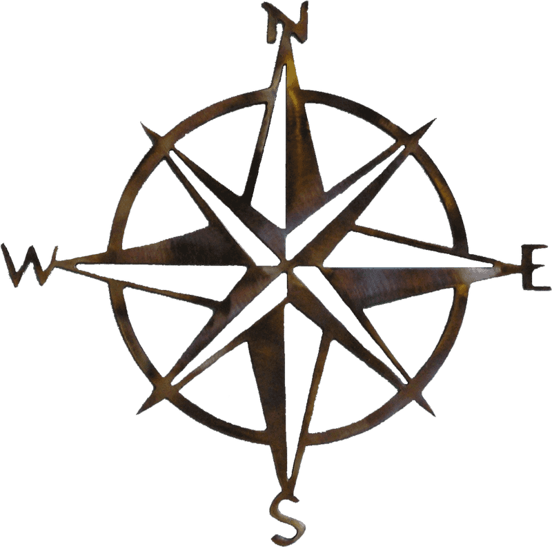 Elegant Compass Rose of Directional Guidance PNG