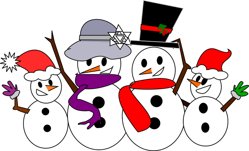 Festive Snowman Gathering of Joy PNG