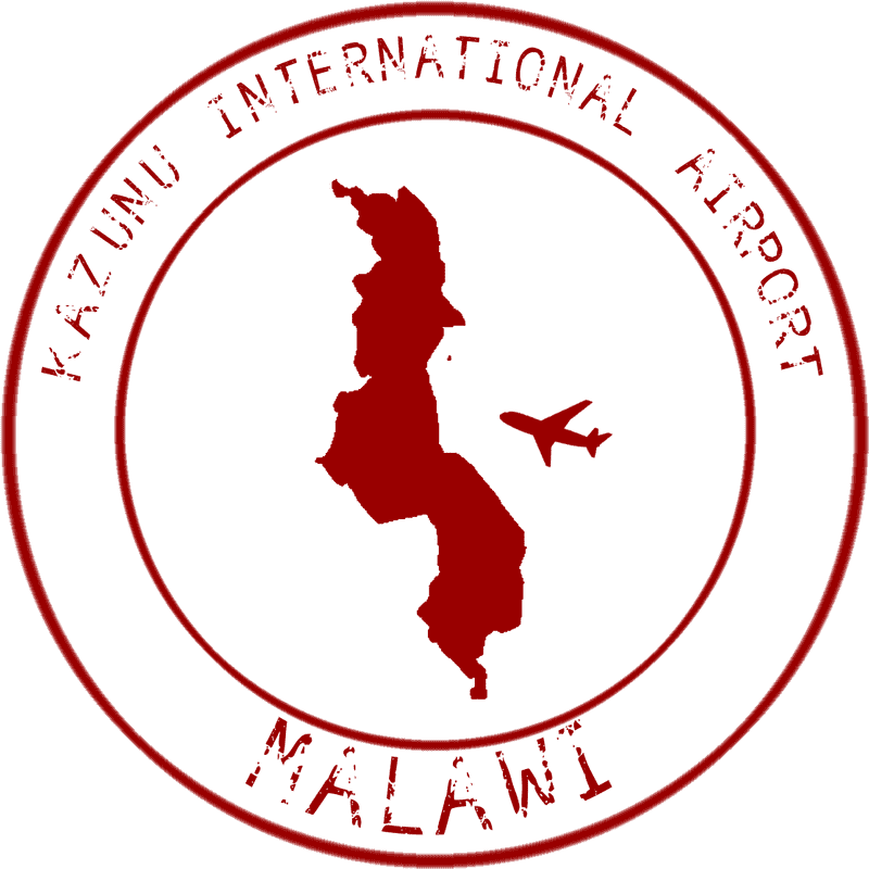 Kazunu International Airport Passport Stamp from Malawi PNG