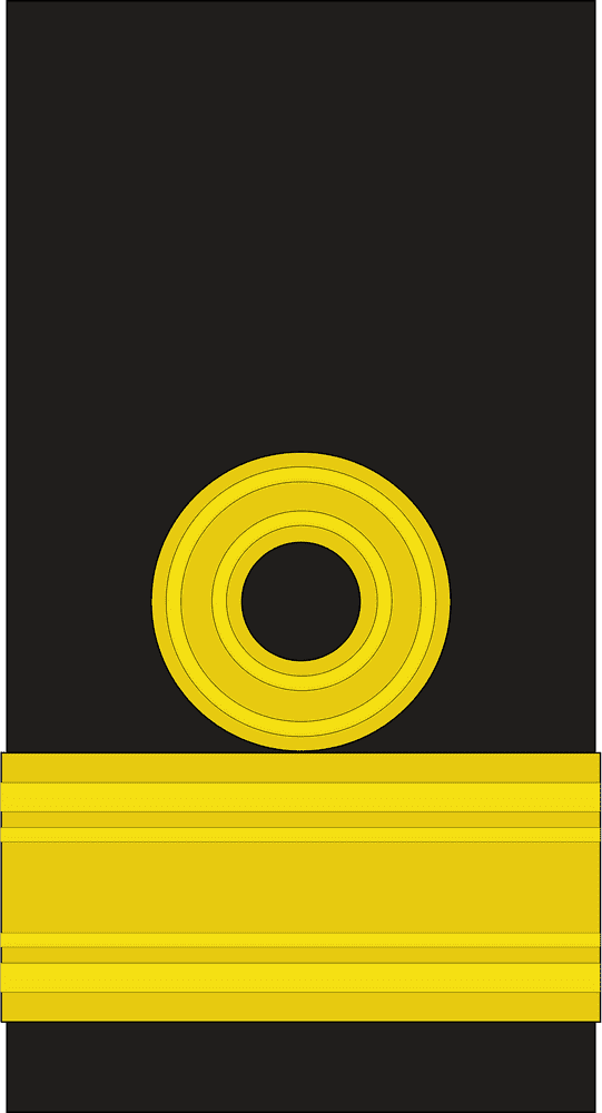 Navy Rank Insignia with Circular Emblem PNG