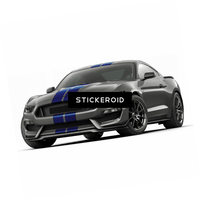 Sleek Performance Car with Bold Racing Stripes PNG