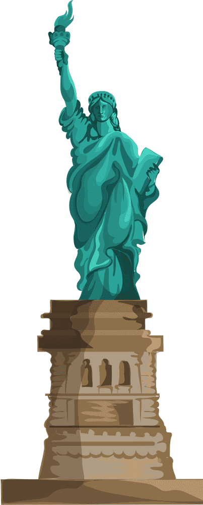 Marble Statue of Liberty Guardian PNG