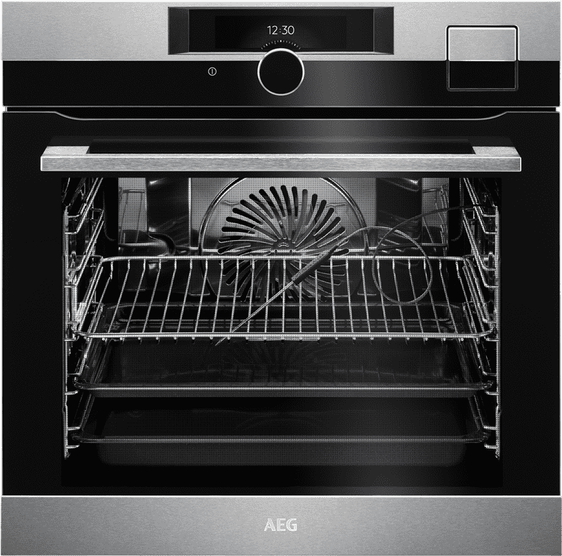 Modern Built-In Microwave Oven with Grill Function PNG