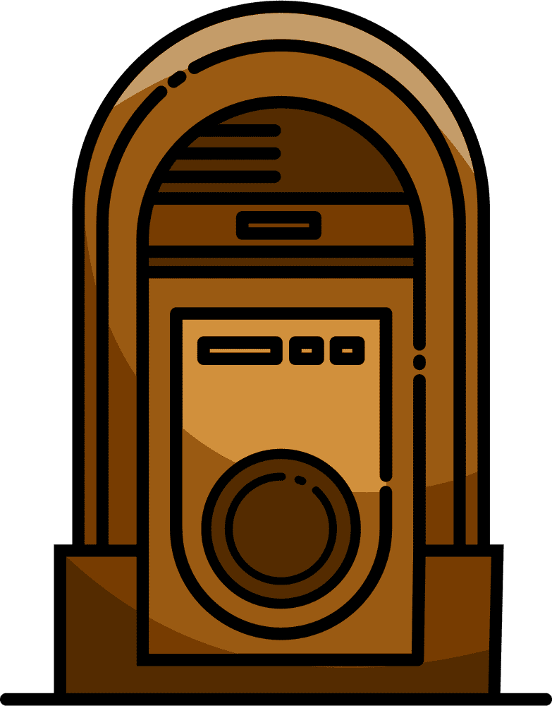Vintage Jukebox Melodies in Retro Style PNG