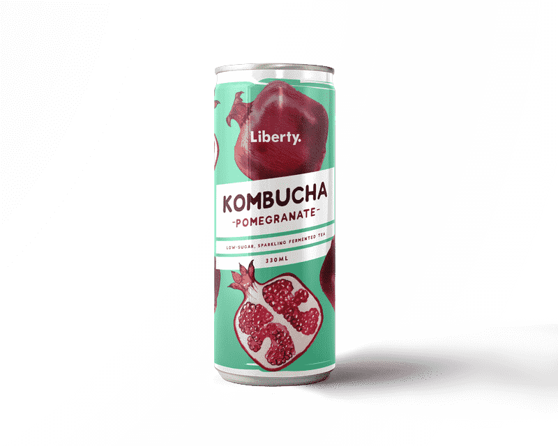 Refreshing Pomegranate Kombucha Bottle Delight PNG
